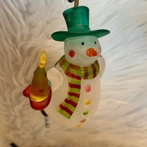 Vintage AVON Lighted Snowman Ornament